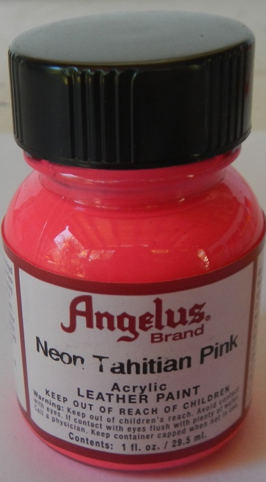 Angelus Neon Leather Paint Tahitian Pink